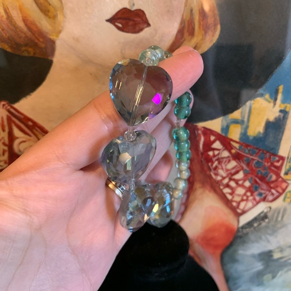 NEW SILVERITE - GLASS BEADS HANDCRAFTED BRACELET- shimmering- elegant - Picture 9 of 11